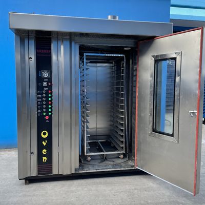 64 trays Dieselolie roterende oven voor brood productie lijn machine in Shanghai