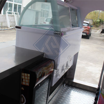 Tomato Pasta Salad Straatkleding Trailer Mobiele Food Truck Pizza Juice