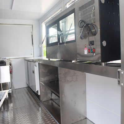1500W Spanning mobiele foodcart trailer voor fastfood trucks trailer 2300*1750*2100mm