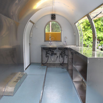 1500W Spanning mobiele foodcart trailer voor fastfood trucks trailer 2300*1750*2100mm