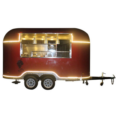 Burger Truck Fast Food Van met Donuts Cart Mobile Vending 2300*1750*2100mm