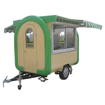 CE-goedgekeurde foodtruck/trailer met twee wielen en één as met ijsbier en mochi-ijs