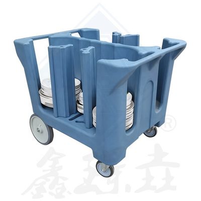 Commerciële keukenapparatuur Rotomolding Dish Cart met aanpasbare 4 kolommen kleuren