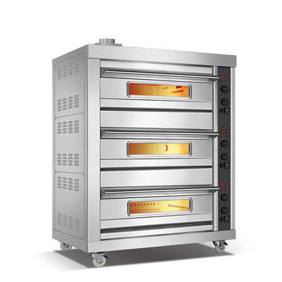 3 Deck 6 Tray French Bread Oven Gas met multifunctionele ontwerp bij Direct