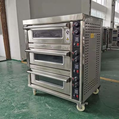 3 Deck 6 Tray French Bread Oven Gas met multifunctionele ontwerp bij Direct