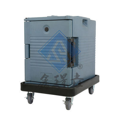 Voedingsmiddelen Display Zwart Geïsoleerd Commercieel Catering Warmer Transport Container Trolley