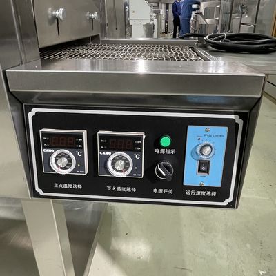 Een enkele oven 380V automatische commerciële transportband pizzaoven ideaal voor de productie van pizzeria