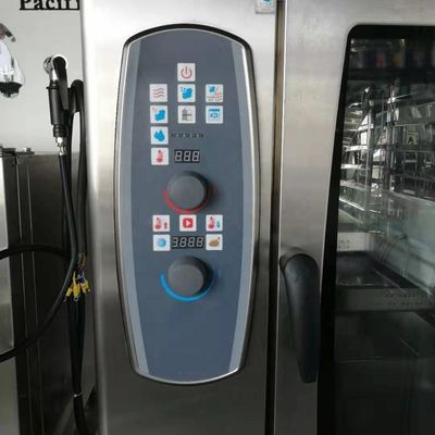 8-tray gasconvectie combioven voor het bakken van Frans brood CE-gecertificeerd en 18,6kw vermogen