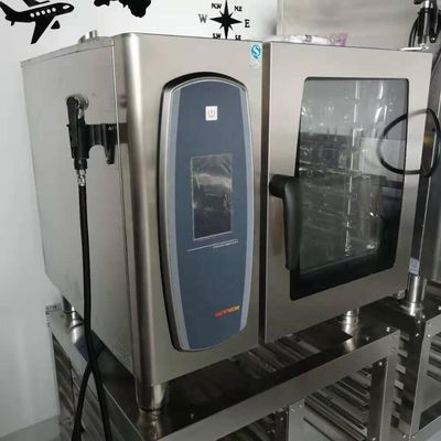 8-tray gasconvectie combioven voor het bakken van Frans brood CE-gecertificeerd en 18,6kw vermogen