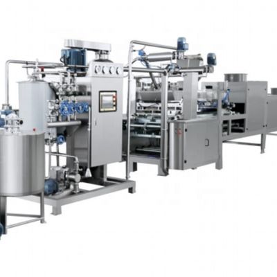Hoogproductieve 50kw Lollipop Candy Maker Machine voor automatische Gummy Candy Productie