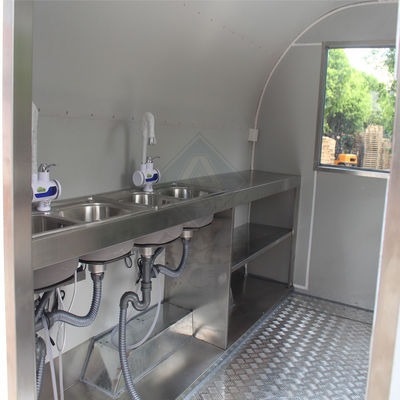 CE-goedgekeurde mobiele foodtruck aanhangwagen met een hoge productiviteit en 2300*1750*2100mm grootte
