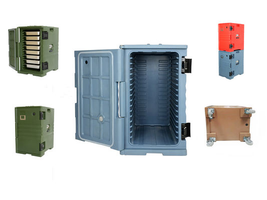 Voedselopslagdoosdrager met Casters Grijs LLDPE Voedselverwarmer Elektrische drager