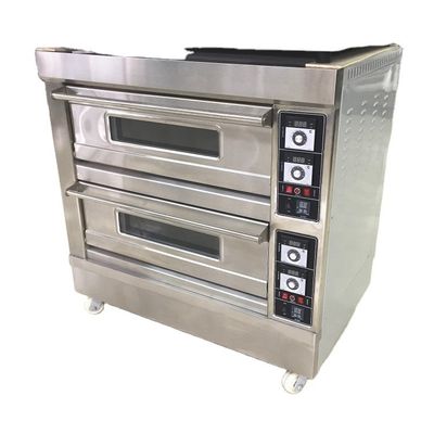 Bakmachines Functie Elektrische gas cake pizza oven met concurrerende en 3 dek 9 diensten