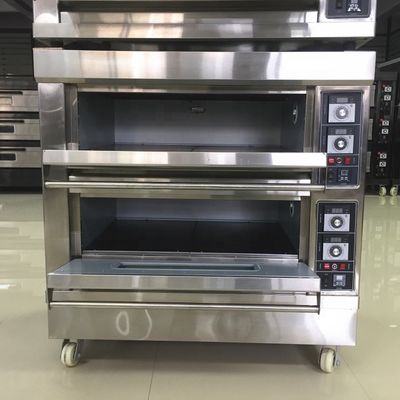 Bakmachines Functie Elektrische gas cake pizza oven met concurrerende en 3 dek 9 diensten