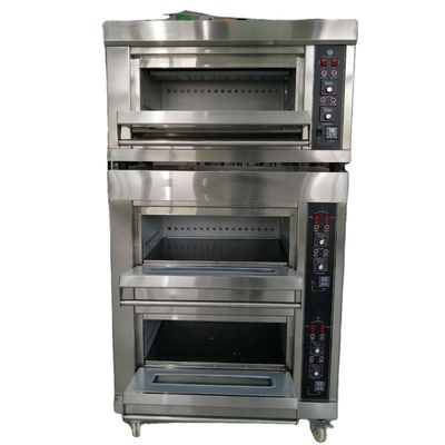 Bakmachines Functie Elektrische gas cake pizza oven met concurrerende en 3 dek 9 diensten