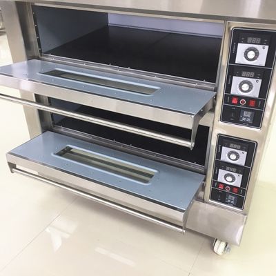 Bakmachines Functie Elektrische gas cake pizza oven met concurrerende en 3 dek 9 diensten