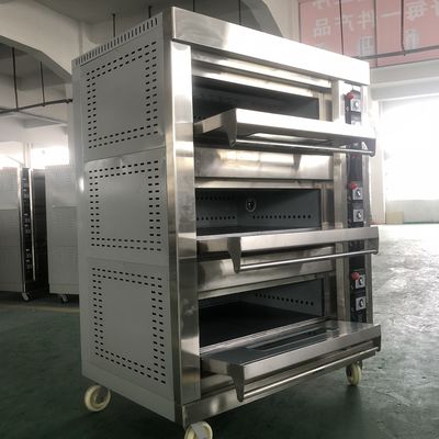 Bakmachines Functie Elektrische gas cake pizza oven met concurrerende en 3 dek 9 diensten