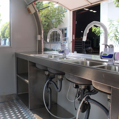 Mobiele koffiewinkel-trailer met elektrische vrachtwagen en tarwe materiaal in 2020