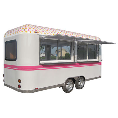 15ft mobiele voedselcaravan voor fastfood in bakkerijen en drukkerijen Crepe trailer