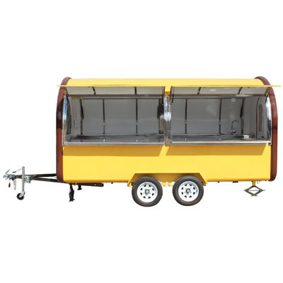 15ft mobiele voedselcaravan voor fastfood in bakkerijen en drukkerijen Crepe trailer
