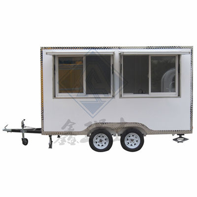 Tow Bar Trailer Street Food Trucks Miami IJs Cream Gegalvaniseerde Food Trailer Drinks Hot Dog Coffee Cart voor bakkerij