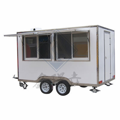 Tow Bar Trailer Street Food Trucks Miami IJs Cream Gegalvaniseerde Food Trailer Drinks Hot Dog Coffee Cart voor bakkerij