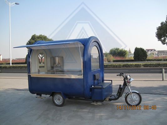 Street Food Trike Fiets Koffie Crepes Voedselmandje met Fiets Motorfiets Voedseltruck 220*160*210