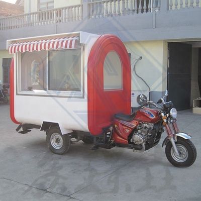 Street Food Trike Fiets Koffie Crepes Voedselmandje met Fiets Motorfiets Voedseltruck 220*160*210