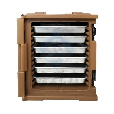 PU voorladen warm voedsel transport doos voor catering 120L geïsoleerde voedsel pan drager