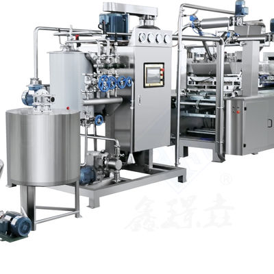 Volledig automatische gelatine appelbeervorm gelatine snoep productielijn voor snoep 150-600 kg/uur