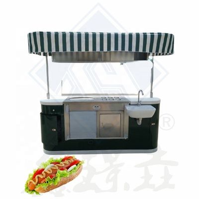 Hotdog Food Cart met gemotoriseerde wielen Volledig uitgerust en aangepast kleur