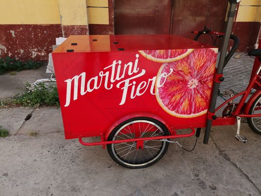 Lange levensduur driewieler fiets voedselmandje voor multifunctionele mobiele foodtruck