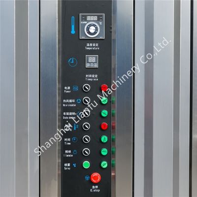 Bakkerijapparatuur 8 bakken brood Gasbakoven met stoom en 16 bakken