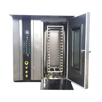32 Tray Rotary Oven 380V Elektriciteitsverbruik 52,5kwh voor industriële bakbedrijven