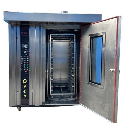 1800X2000X2200mm Volledig automatische commerciële roterende broodoven met 1 laadrek