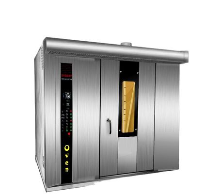 1800X2000X2200mm Volledig automatische commerciële roterende broodoven met 1 laadrek