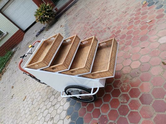 Video Technische Ondersteuning Op maat gemaakt Food Snack Truck Elektrische fiets voor Hot Food Cart