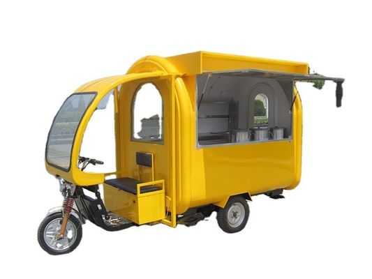 Lange levensduur Motorfiets driewieler ijs en voedingsmiddelen voor straatverkoop