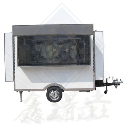 Mobiele voedseltruck gegalvaniseerd staal multifunctioneel snackkarretje grill koffie trailer