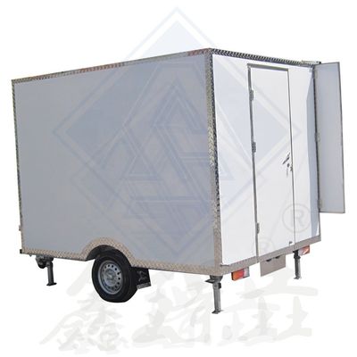 Mobiele voedseltruck gegalvaniseerd staal multifunctioneel snackkarretje grill koffie trailer