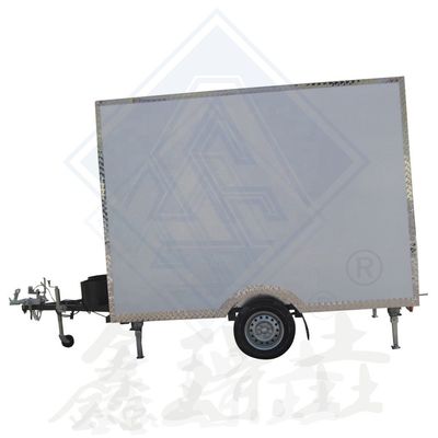 Mobiele voedseltruck gegalvaniseerd staal multifunctioneel snackkarretje grill koffie trailer