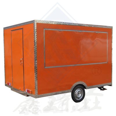 Mobiele voedseltruck gegalvaniseerd staal multifunctioneel snackkarretje grill koffie trailer