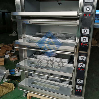 0.1kw commerciële bakkerij gasoven 3/4 dek gas pizza bakkerij oven / gasconvectie oven
