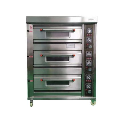 0.1kw Elektrische dekoven Voor brood 3 dek 12 diensten Gas bakkerij oven met timer control