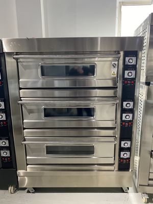 0.1kw Elektrische dekoven Voor brood 3 dek 12 diensten Gas bakkerij oven met timer control