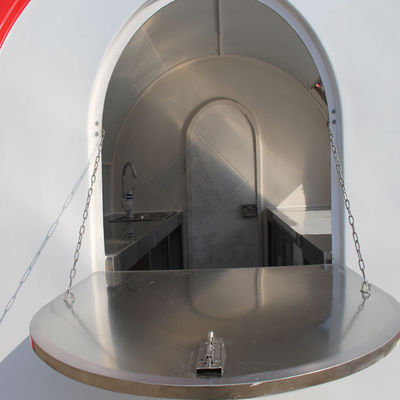 Lange levensduur 250 rond model mobiele voedseltruck met een enkele as