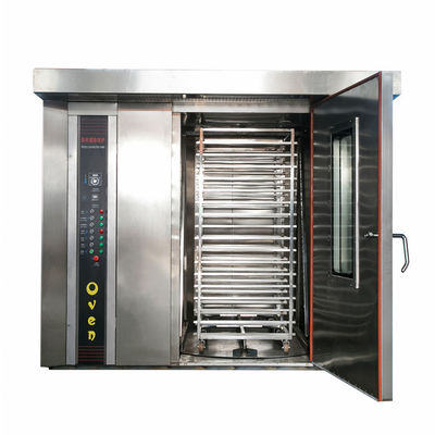 Temperatuurbereik Kamertemperatuur-400 Gas Automatische roterende oven met trolley en bakplaat