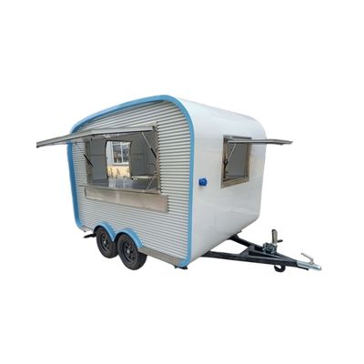 Juice Milk Tea Cart Warm Food Mobiele Voedsel Trucks Trailer met 1000kg lange levensduur