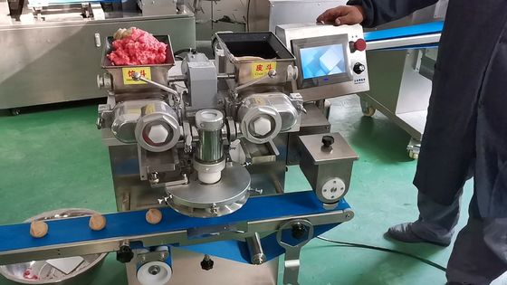 Hoge productiviteit Kleine automatische tafelmachine Gebakken aardappel Croquette Koekje Vlees IJsserij Mochi Vormmachine En Incrusting