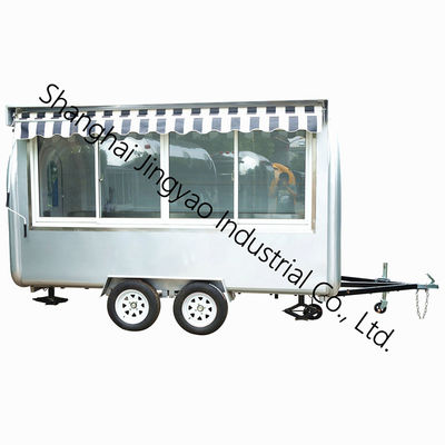 500 kg/uur capaciteit Fastfood-trailer met popcornmand en Taiyaki-ijsmachine